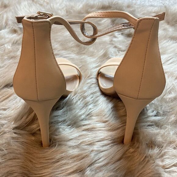 DREAM PAIRS Karrie High Stiletto Pump Heeled Open Toe Ankle Strap Nude Sandals - Picture 8 of 14